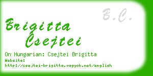 brigitta csejtei business card